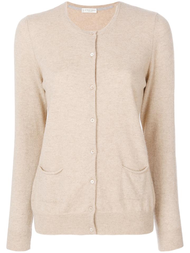 Le Tricot Perugia Cashmere Cardigan - Nude & Neutrals