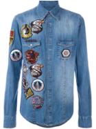 Philipp Plein 'overloaded' Denim Shirt, Men's, Size: Xl, Blue, Cotton