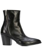 Rocco P. Double Zip Ankle Boots - Black