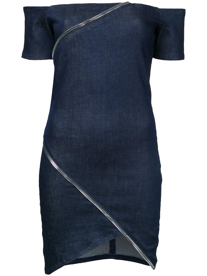 Rta - Lilou Dress - Women - Cotton/polyester/spandex/elastane/elaeis Guineensis Oil - 4, Women's, Blue, Cotton/polyester/spandex/elastane/elaeis Guineensis Oil