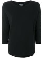 Majestic Filatures Three Quarter Sleeve T-shirt - Black