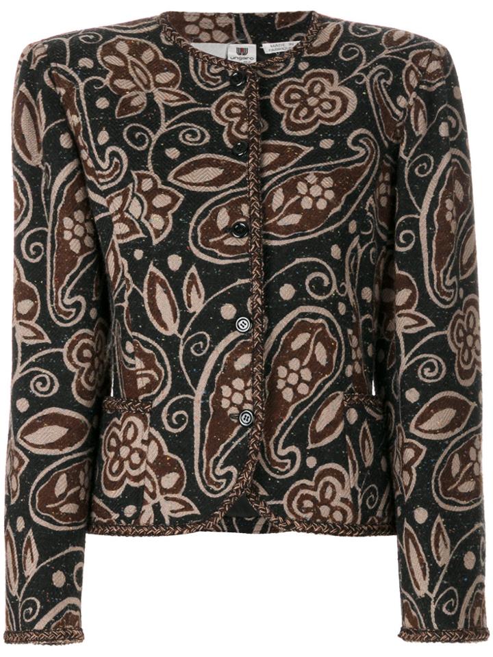 Emanuel Ungaro Vintage Floral Jacket - Blue
