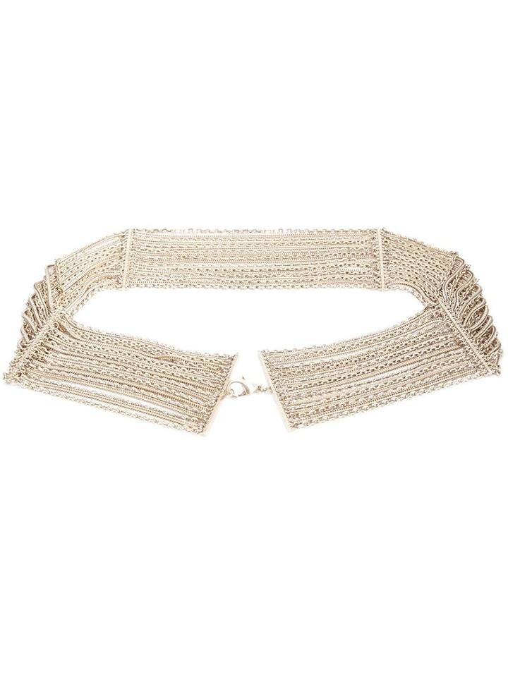 Chanel Vintage Multi Strand Chain Belt, Women's, Grey