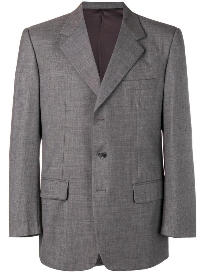 Burberry Pre-owned 1990's Boxy Fit Blazer - Grey