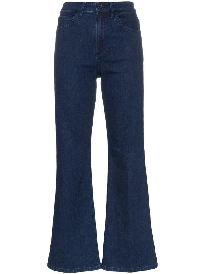 Eve Denim Jacqueline Cropped Flared Jeans - Blue
