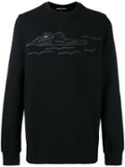 Markus Lupfer - Embroidered Crocodile Sweatshirt - Men - Cotton - L, Black, Cotton