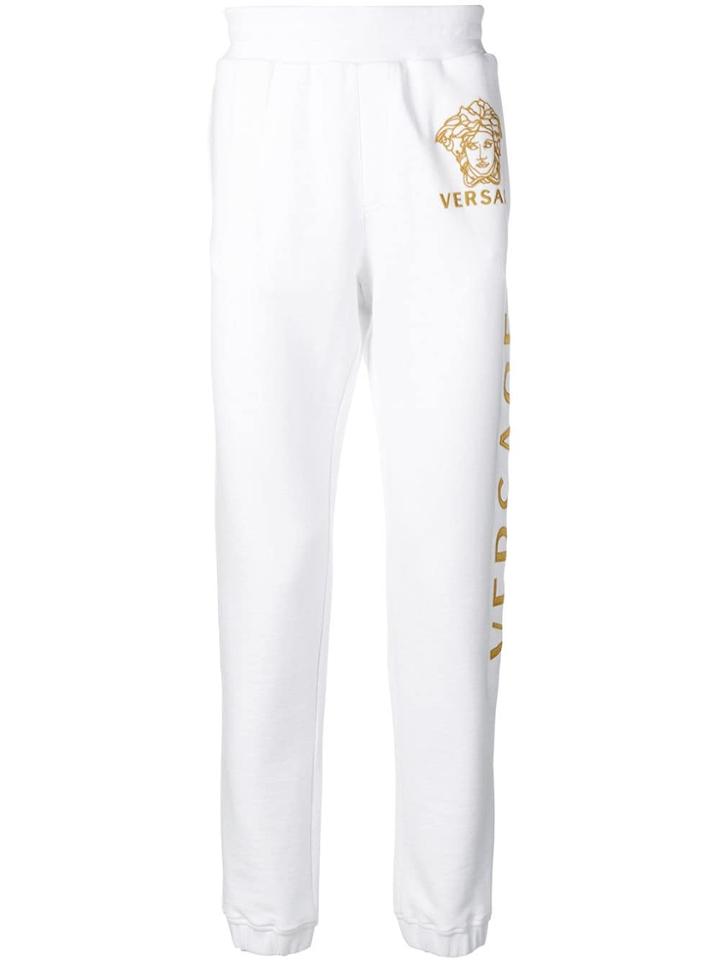 Versace Medusa Embroidered Track Pants - White