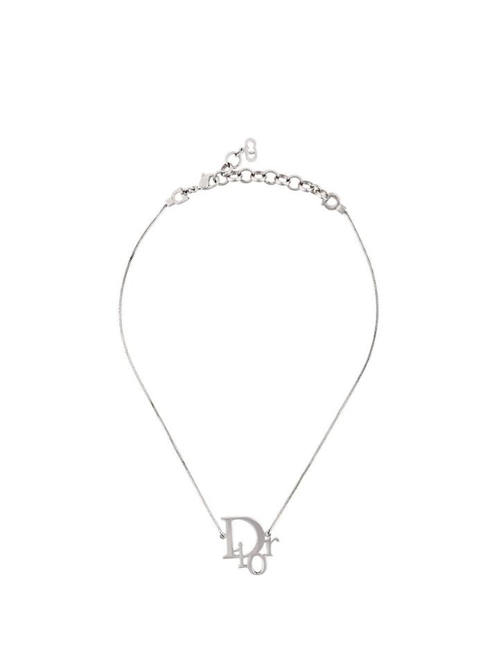 Christian Dior Vintage Logo Pendant - Metallic