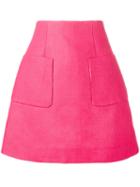 Delpozo - A-line Mini Skirt - Women - Cotton/linen/flax - 40, Pink/purple, Cotton/linen/flax