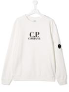 Cp Company Kids Logo Lens Sweatshirt - White