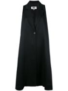 Mm6 Maison Margiela Oversized Waistcoat, Women's, Size: 44, Black, Linen/flax/viscose