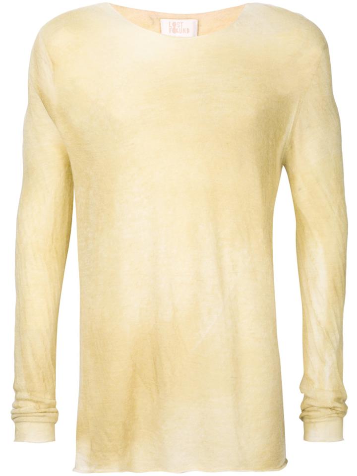 Lost & Found Ria Dunn Long Fine-knit Jumper - Yellow & Orange