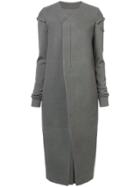 Rick Owens Long Off-centre Coat - Grey