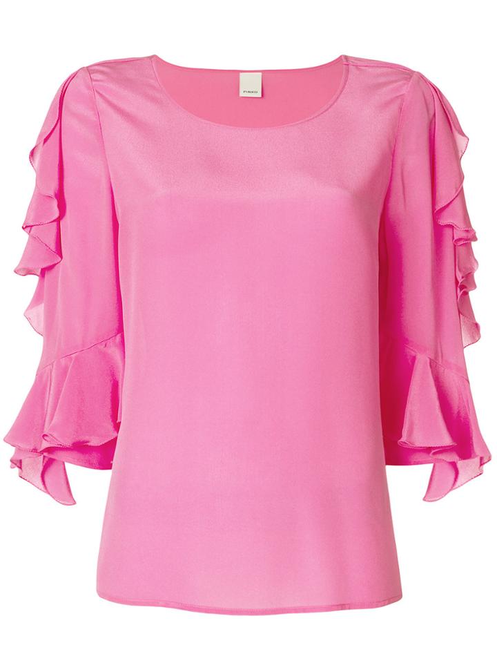 Pinko Three-quarter Sleeve Blouse - Pink & Purple