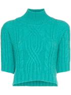 Cap Morgane Cable Knit Jumper - Blue