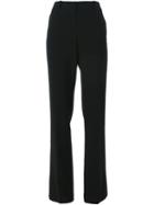 Giorgio Armani Wide Leg Trousers, Women's, Size: 44, Black, Spandex/elastane/acetate/cupro/virgin Wool