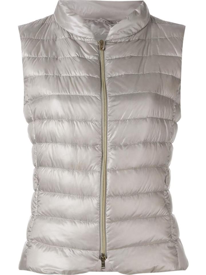 Herno Zipped Puffer Gilet, Women's, Size: 40, Nude/neutrals, Feather Down/polyamide