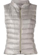 Herno Zipped Puffer Gilet, Women's, Size: 40, Nude/neutrals, Feather Down/polyamide
