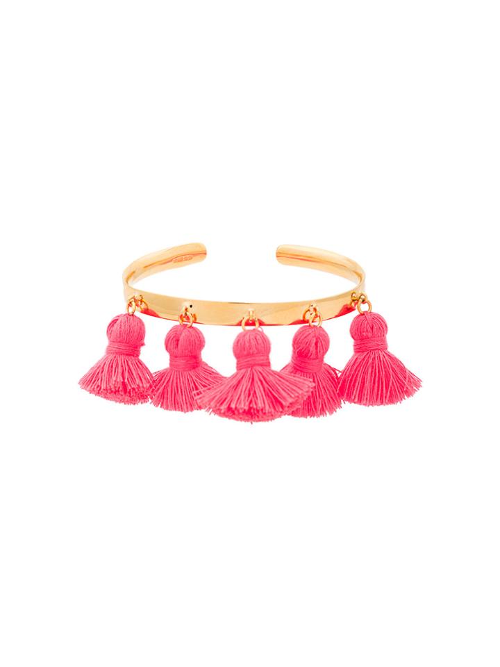 Marte Frisnes Raquel Tassel Bangle - Pink & Purple