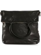 Guidi Distressed Leather Shoulder Bag, Men's, Black, Leather