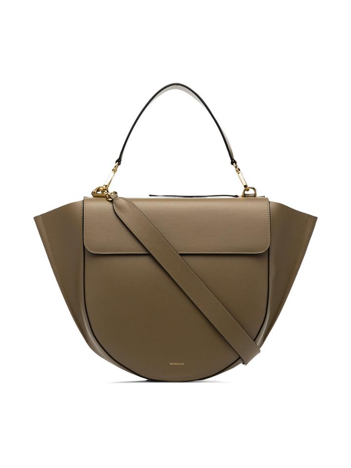 Wandler Olive Green Hortensia Big Leather Shoulder Bag