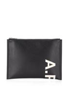 A.p.c. Printed Logo Clutch - Black