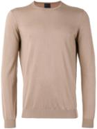 Laneus Crew-neck Jumper, Men's, Size: 52, Brown, Silk/cashmere