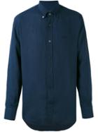 Salvatore Ferragamo - Classic Shirt - Men - Linen/flax - Xxl, Blue, Linen/flax