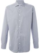 Etro Striped Shirt, Men's, Size: 39, Blue, Cotton