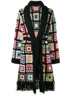 Alanui Fringed Knit Cardigan - Black