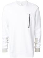 Lost & Found Rooms - Zip Pocket Sweatshirt - Men - Cotton - S, White, Cotton