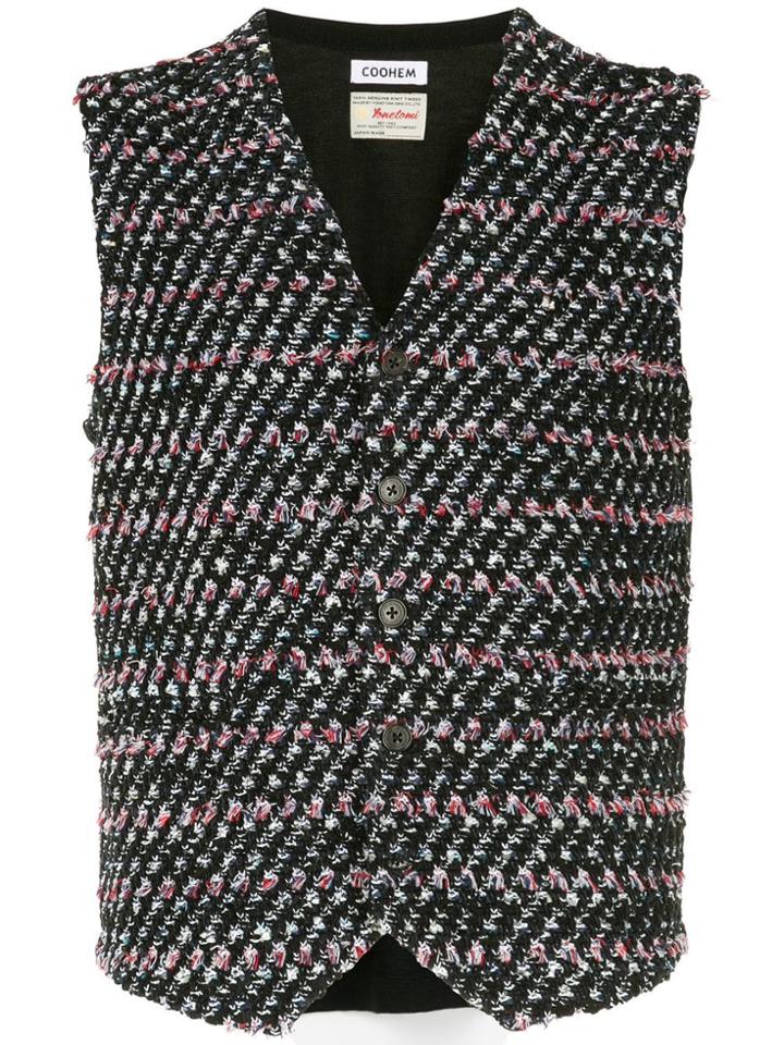 Coohem Tweed Waistcoat - Black