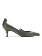 Mara Mac Pointed Toe Panelled Pumps - Green