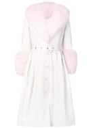Saks Potts Fur Detail Coat - White