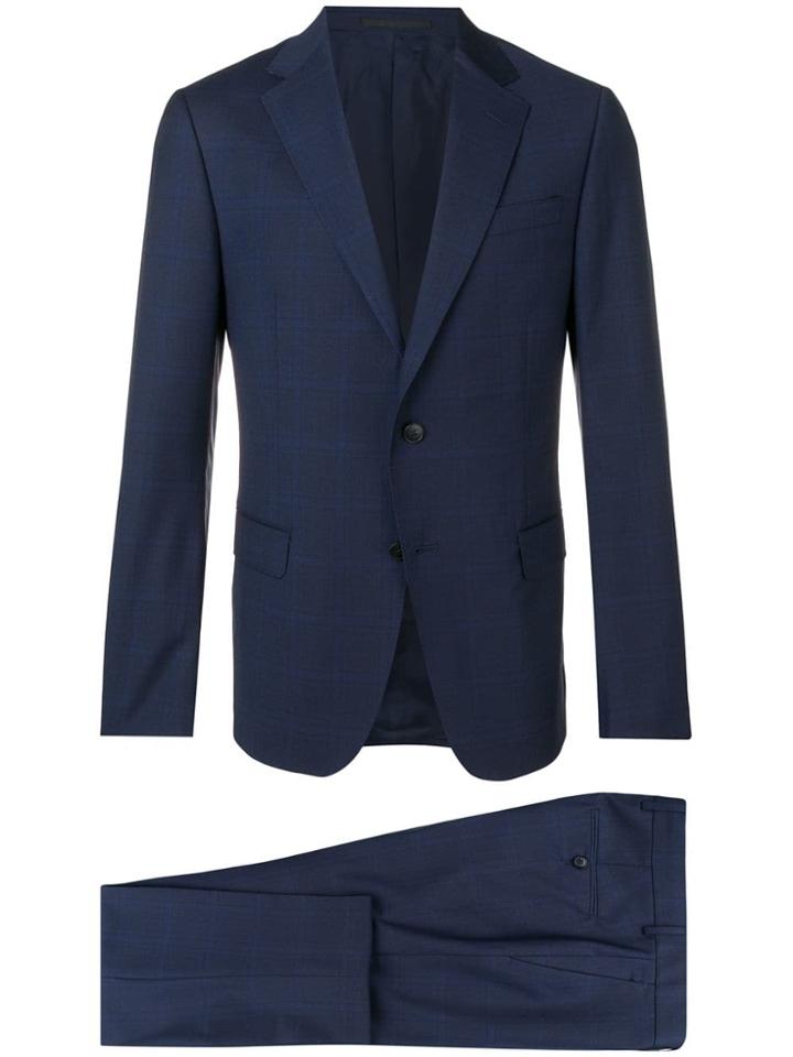 Z Zegna Two-piece Checked Suit - Blue