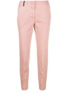 Peserico Cropped Slim-fit Trousers - Pink