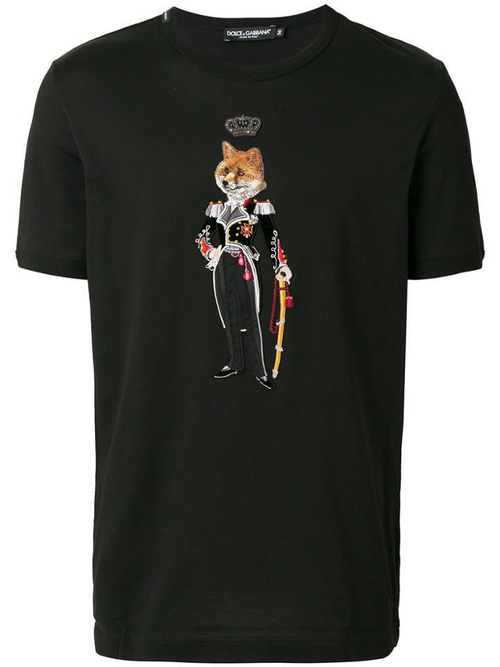 Dolce & Gabbana Royal Pet Portrait T-shirt - Black