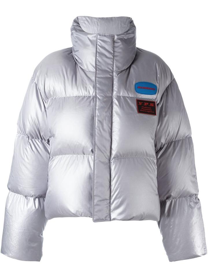 Hyein Seo Metallic (grey) Puffer Jacket, Women's, Size: 2, Polyester/goose Down