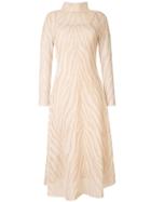 Onefifteen Animal Pattern Midi Dress - White
