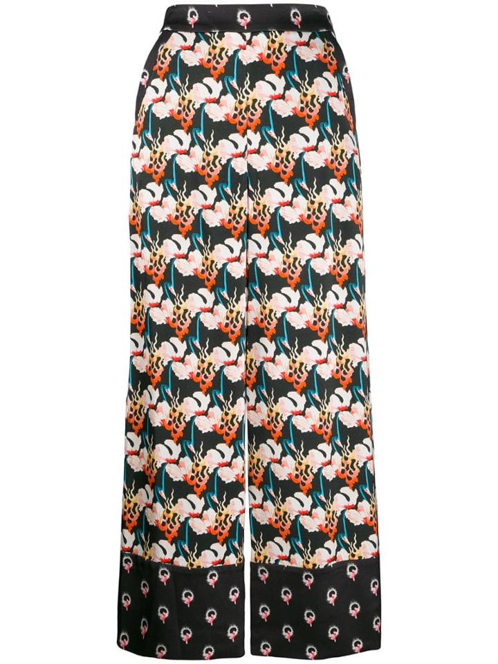 Temperley London Dragonfly Print Palazzo Pants - Black