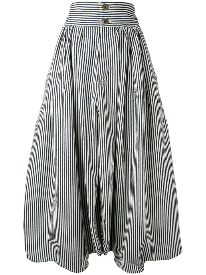 Chloé - Striped Harem Trousers - Women - Cotton - 38, Blue, Cotton