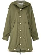 Tu Es Mon Trésor Pearl Hem Fishtale Parka - Green