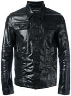 Dsquared2 Coated Denim Jacket, Men's, Size: 48, Black, Cotton/spandex/elastane