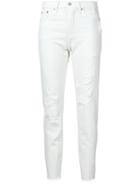 Levi's Cropped Jeans, Women's, Size: 30, White, Cotton