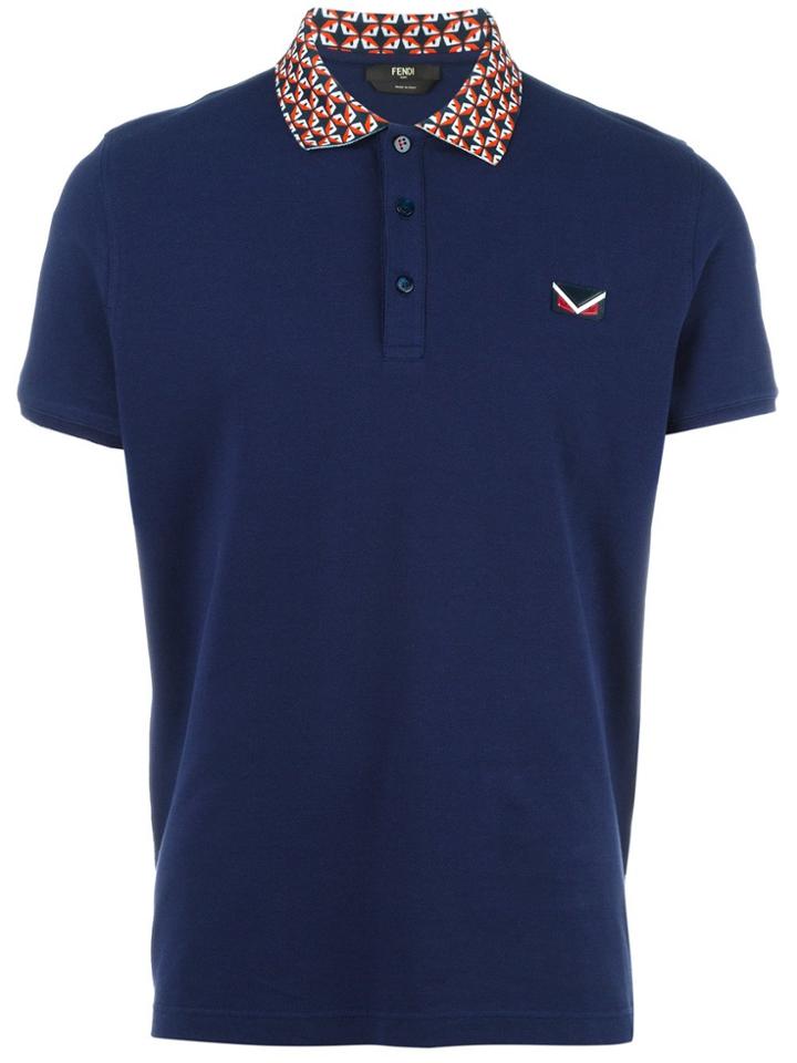 Fendi Bag Bug Polo Shirt - Blue