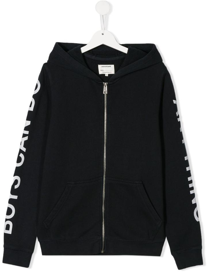 Zadig & Voltaire Kids Hank Slogan Hoody - Blue
