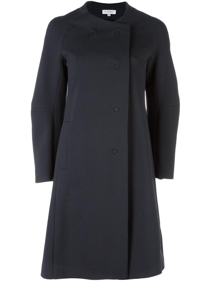 Io Ivana Omazic Double Breasted Coat, Women's, Size: 44, Blue, Polyamide/spandex/elastane/viscose