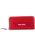 Miu Miu All-around Zip Wallet - Red