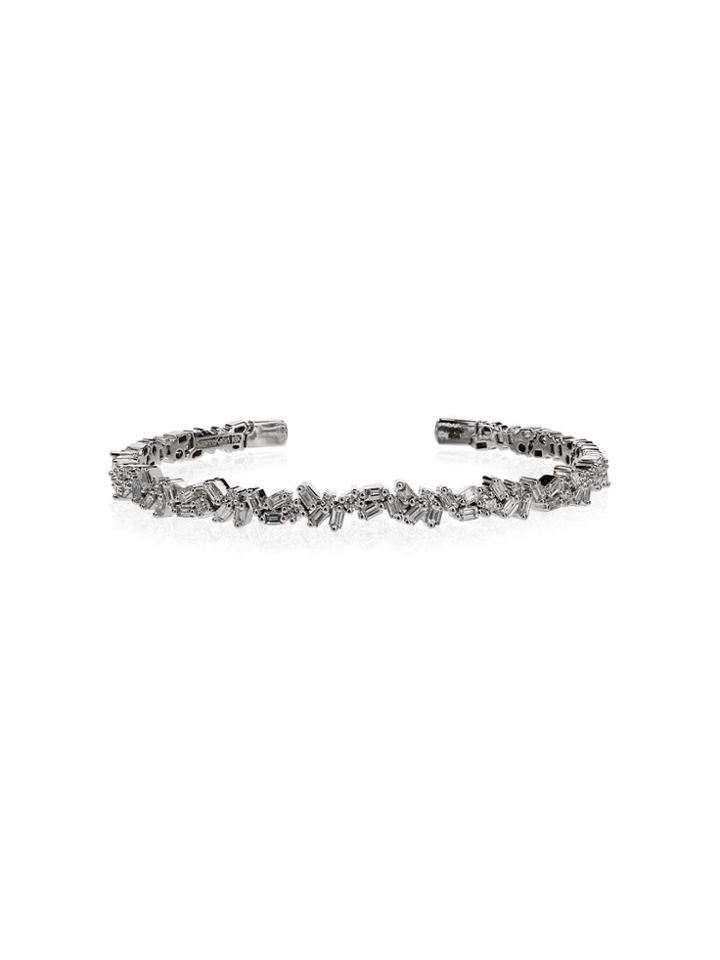 Suzanne Kalan 18k White Gold And Diamond Shard Bracelet - Metallic