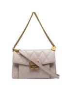 Givenchy Nude Gv3 Quilted-leather Shoulder Bag - Neutrals